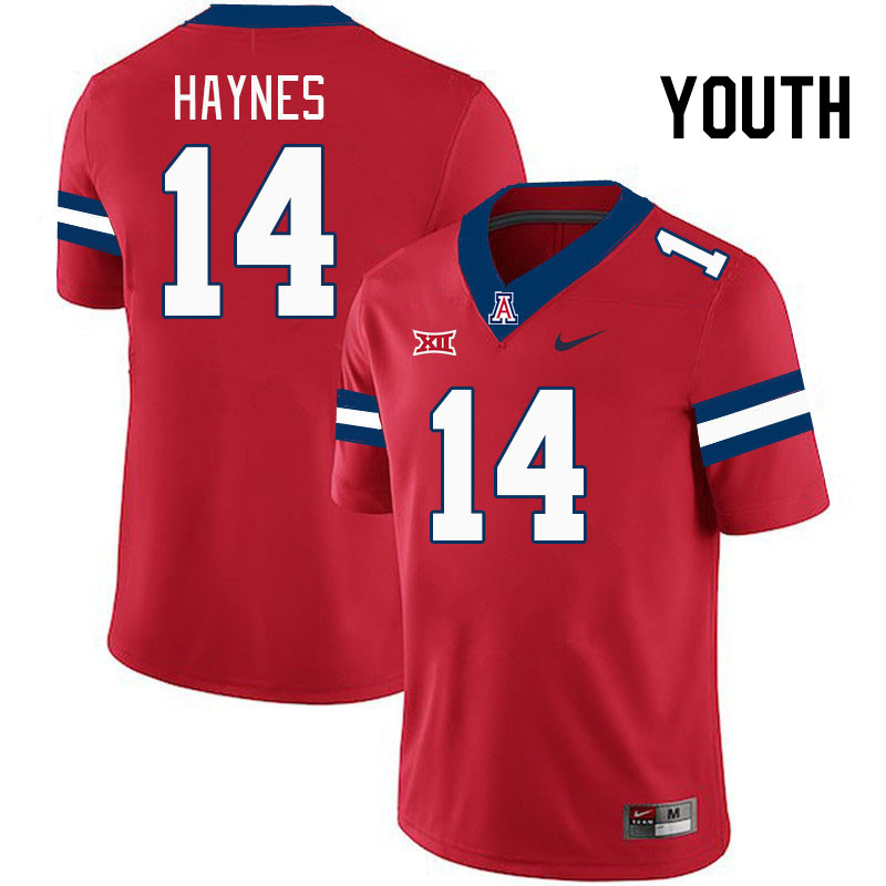 Youth #14 Rex Haynes Arizona Wildcats Big 12 Conference College Football Jerseys Stitched-Red